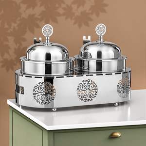 Nouveau Design Antique Hôtel Vaisselle Chauffe-Plat Buffet Présentoir Alimentaire Servir Traiteur Plat Casserole Buffet Avec Support - Product Image 4