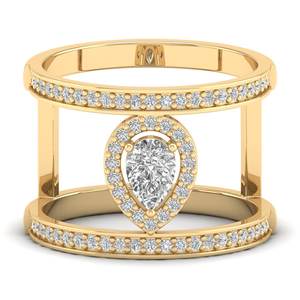 Bague de fiançailles REYES en moissanite taille poire 0,82 ct, très vendue, pour femmes, délicate, or massif 14 carats, bijoux fins de luxe, cadeaux - Product Image 6