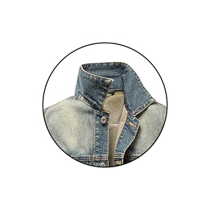 Veste en jean stylée pour hommes, tenue décontractée OEM, vente en gros de veste en jean en coton de haute qualité pour hommes, veste en jean personnalisée pour hommes à vendre - Product Image 2