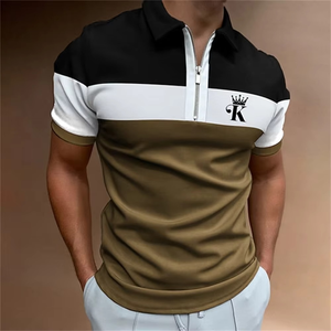 Nuevo Polo para hombre, camisetas de manga corta a rayas de verano 2023, camisetas informales con botones de negocios, camisetas Polo de moda, ropa para hombre - Product Image 3