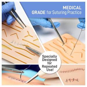 Tampon de suture Tampon de suture de haute qualité pour les étudiants en médecine Peau de pratique réaliste pour les techniques de suture et les compétences Maîtrise des instruments chirurgicaux - Product Image 2