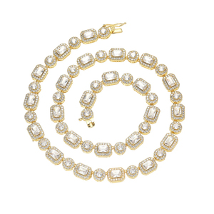 สร้อยคอเทนนิสทองคำ 10K พร้อมส่ง ประดับเพชร CVD ทรงกลมขนาด 3 มม. สำหรับผู้ชายและผู้หญิง เครื่องประดับหรูหรา เหมาะสำหรับเป็นของขวัญ - Product Image 4