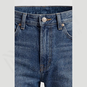 Pantalones Vaqueros Holgados Personalizados de Alta Calidad para Hombre, Diseño Sólido, Estilo Vintage, Cierre con Cordón, Pantalones de Mezclilla, Color Personalizado - Product Image 4