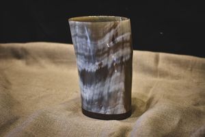 Luxueux court buffle corne noire Viking verres à corne à boire haute qualité écologique sculpté artisanat naturel - Product Image 2