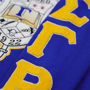SGRho maglione con scollo a V in oro reale blu Sigma Gamma Rho hibcu abbigliamento greco da confraternita con abbigliamento in maglia da College con cresta ricamata - Product Image 6