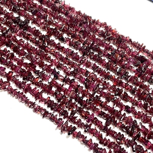 <b>Red</b> Garnet Plain Chips Natural Gemstone Uneven Shape <b>Beads</b> for Jewelry Making Garnet Heishi <b>Beads</b> - Product Image 2