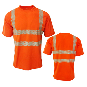 Camisa de Trabajo de Seguridad de Poliéster Reflectante y Transpirable, Aprobada por ANSI ISEA, Alta Visibilidad, para Construcción, Seguridad e Industria - Product Image 1