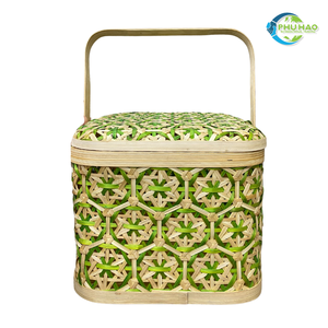 Versatile Water Hyacinth Seagrass Rattan <b>Bamboo</b> <b>LAUNDRY</b> <b>BASKET</b> with Lid Vietnam for Kitchen, Bathroom, and Closet Organization - Product Image 6