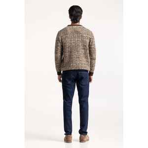 Suéter Personalizado para Hombre con Cuello Redondo y Capucha, Prenda de Punto Otoñal con Decoración de Patrones e Impresiones MN-SWT-WS24-069 - Product Image 3