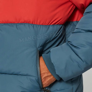 Veste matelassée en duvet pour homme, prix d'usine, design personnalisé, couleur unie, veste matelassée élégante et chaude - Product Image 2