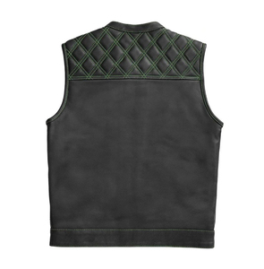 Chaleco de Cuero Genuino Premium al por Mayor para Hombre, Chaleco de Motociclista Personalizado, Chaleco de Cuero Estilo Occidental - Product Image 2