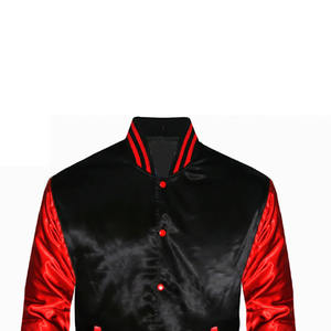 Classic College Satin Varsity Jacket OEM Custom Bomber Baseball Style con bordado Branding Varsity Jacket - Product Image 3
