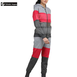 Conjunto de chándal de entrenamiento de algodón 100% de talla grande ajustado para mujer al mejor precio, ropa informal con logotipo personalizado con características de temporada de invierno - Product Image 6