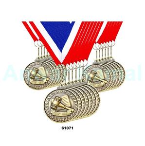 Médailles de prix Médailles d'or en vrac avec rubans de cou Trophée en métal Prix Cadeau pour compétitions Fête Enfants et adultes - Product Image 1