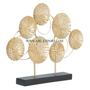 Fancy Silver Shiny Polish Metal Crafts Home Mesa decorativa Escultura para escritorio Oficina Hotel Accent Objects - Product Image 4