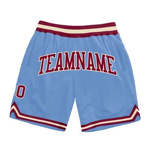 Industrie Direct Engro Sportswear Short de basket-ball personnalisé bleu clair marron authentique Short de basket-ball rétro - Product Image 1