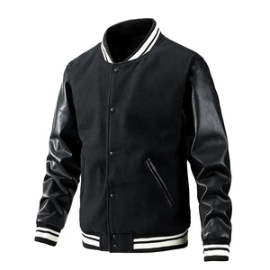 Vestes universitaires de haute qualité pour hommes vestes universitaires vierges en gros veste universitaire Letterman unie avec logo personnalisé veste universitaire pour hommes - Product Image 2