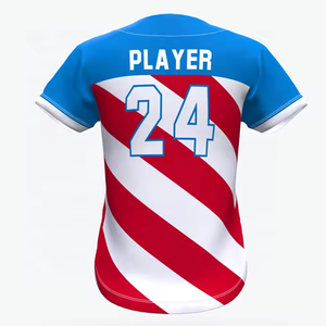 Jersey de béisbol y sóftbol de poliéster personalizado unisex transpirable al por mayor puro sublimado en blanco Jersey de talla grande conjuntos de ropa deportiva - Product Image 4