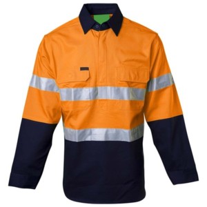 Ropa de calle de alta visibilidad para hombres, seguridad reflectante para camiseta, ropa de trabajo de punto de algodón 100% - Product Image 5
