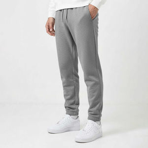 Pantalons de jogging pour hommes sur mesure, gris, coton, taille élastique, pantalons de survêtement, fournisseur de marque privée, pantalons de survêtement décontractés en molleton doux - Product Image 1
