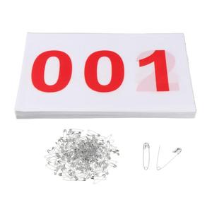 100 dossards de <span class=keywords><strong>course</strong></span> numérotés du 001 au 1500 pour marathon, compétition sportive, athlètes, en tissu coton, autocollants numérotés, plaques avec bords renforcés - Product Image 6