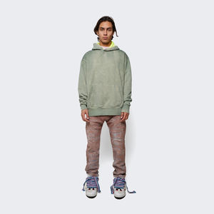 Sweat à capuche pour homme en coton French Terry vintage, à carreaux, respirant, anti-plis, broderie personnalisée, couleur personnalisée, marque privée - Saison d'hiver - Product Image 3