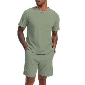 Wholesale Custom Summer New Arrival Jogging Sportswear Gym Tracksuit and Shorts 2 Piece Shorts <b>Men</b> T Shirt Set 2026 Quick Dry - Product Image 5