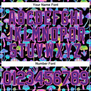 Custom 3D Pattern Design Magic <b>Mushrooms</b> Psychedelic Hallucination Authentic Baseball Jersey - Product Image 3