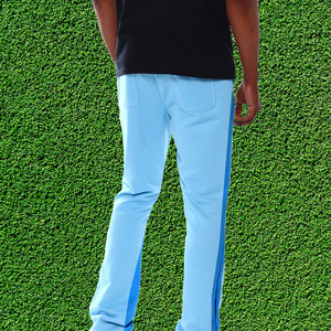 Precio bajo 100% algodón hombres Casual pantalones de chándal acampanados con bolsillo personalizado transpirable pantalones apilados para hombres - Product Image 6