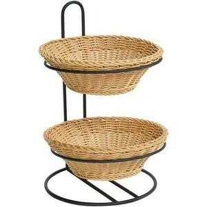 Panier en fer métallique durable avec charme de ferme rustique une solution de rangement élégante pour les cuisines et les espaces de vie - Product Image 1