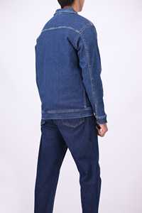 Veste en jean boutonnée fabriquée en usine, style délavé uni avec lavage à la pierre, OEM, prix bas, saison d'automne - Product Image 3