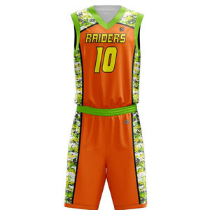 Uniforme de basket-ball imprimé respirant de haute qualité du fabricant OEM meilleurs ensembles de sports d'été fournisseur plusieurs couleurs en vrac - Product Image 2