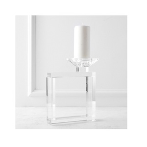 Porte-bougie rond en acrylique fait main de haute qualité, trois tailles différentes, pour les mariages et les fêtes de Noël - Product Image 5