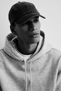 <b>Men's</b> Light Grey Long Sleeve Sweatshirt Loose Relaxed Fit Drawstring Hoodie Stand Jersey Lined Cotton Blend Winter <b>Jacket</b> - Product Image 5