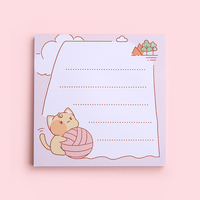 BECOL baru datang lucu kucing Memo Pad kreatif Mini kartun catatan Pad N kali merekat sendiri catatan tempel untuk siswa
