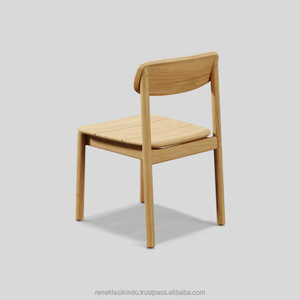 Chaise de restaurant en teck massif, design moderne, dimensions 49x54x80, convient à divers événements - Product Image 5