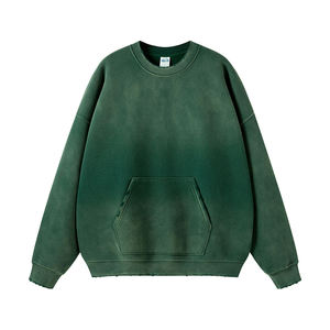 La mejor ropa de calle de moda, sudaderas cálidas de peso pesado para hombres, sudaderas de algodón de gran tamaño para hombres, sudaderas lavadas con ácido Vintage - Product Image 2