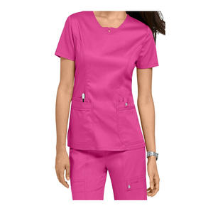 Conjuntos clásicos de uniformes de fregado personalizados, antiarrugas uniforme médico estirable, traje de fregado con cuello en V, uniformes de enfermería con logotipo para mujer - Product Image 5