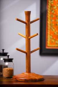 Luxury Wooden Eco-Friendly Coffee Cup <b>Holder</b> <b>Stand</b> Multi-functional Durable <b>Mug</b> Rack Organizer for Kitchen and Dining Room - Product Image 6