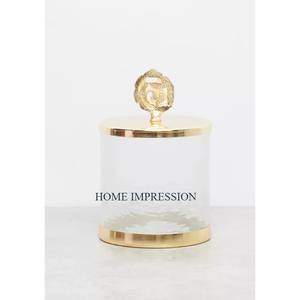 Wedding Table Decorative <b>Canisters</b> Classic Luxury Designing Kitchen Decor Metal and Glass <b>Sugar</b> Container Stone Knob Organizer - Product Image 5