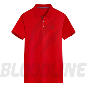 Chemise à manches courtes pour homme Bloodline, couleur unie, tricotée, respirante, en coton, séchage rapide, coupe classique, marron - Product Image 4