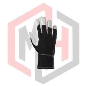 <b>Welding</b> <b>Gloves</b> White Black <b>TIG</b>/MIG Reinforced Palm Anti-Static Tear-Resistant Straight Cuff Silicone-Powder-Free Leather 11 oz - Product Image 3
