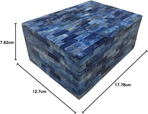 Boîte d'incrustation d'os artisanale d'approvisionnement direct d'usine avec emballage personnalisé pour boîte de rangement de bijoux pour filles d'Inde - Product Image 2