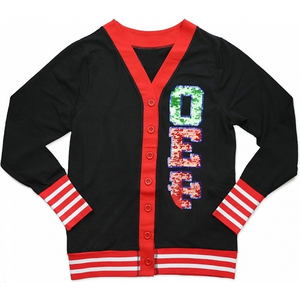 Suéter de Punto Personalizado OEM, Cárdigan con Cuello en V, Unisex, Invierno, Universitario, Fraternidad, Varsity, Talla Grande y Moderno - Product Image 1