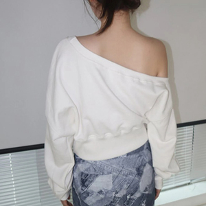 เสื้อฮู้ดผู้หญิงผ้าฝ้าย 100% ราคาส่งถูกแบบ FOB ไม่เป็นขุย สีพื้น ทรงโอเวอร์ไซส์ ไม่ยับ - Product Image 3