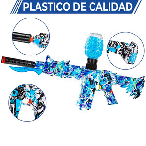 Rifle de Juguete Automático Recargable Azul, Pistola de Hidrogel M249 de Alta Capacidad, con Diseño de Metal y Estilo Electrónico - Product Image 5