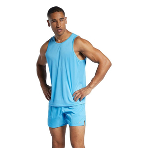 Débardeur de sport personnalisable pour homme, 100 % coton, col en V, séchage rapide, respirant, avec logo personnalisé, tricoté, pour musculation - Product Image 4
