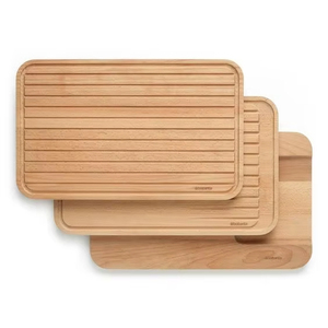 Elegante juego de Tablas de charcutería de bambú ecológico 100%, bloque de corte de madera pura redondo de 3 piezas para utensilios de cocina de queso - Product Image 1