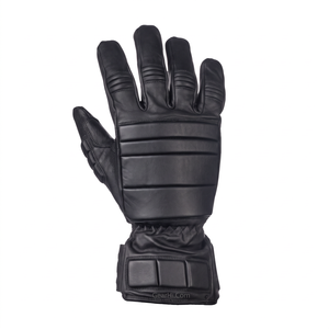 Gants de contrôle des foules en peau de chèvre avec paume en silicone, résistants aux flammes et aux coupures, à manchette longue, protection anti-choc FR - Product Image 1