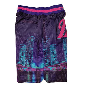 Shorts de basketball pour hommes en mesh imprimé avec poches, style streetwear hip-hop, grandes tailles, séchage rapide, respirant, coupe décontractée - Product Image 2